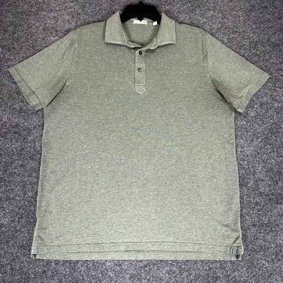 Tasc Polo Shirt Mens‎ Large Green Solid Short Sleeve Golf Casual Pullover Adult - Picture 1 of 7